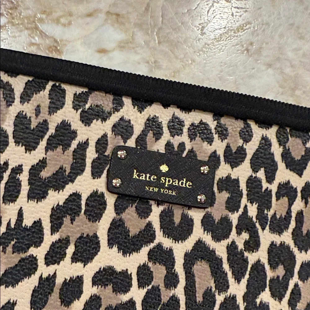 Kate Spade Black and Tan Animal Print Sleeve